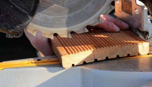 chop saw, saw blade, teeth of the saw blade, saw not in operation, wooden board, bangkirai, handyman, shortening wood, security protection, operation of the saw, precautions, carpentry, outdoors, saw blade, handyman, handyman, handyman, carpentry, carpentry, carpentry, carpentry, carpentry