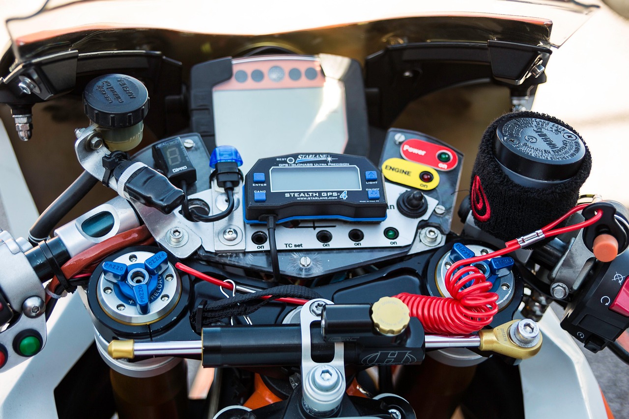 motorbike, control panel, mechanics, sport, ordered, machine, conduct, handlebar, motorsport