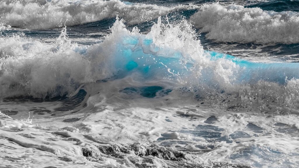 waves, sea, ocean, nature, splash, beach