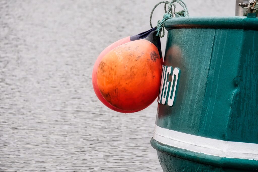 ship, cutter, buoy, fishing cutter, fishing boat, fishing, coast, ostfriesland, crab cutter