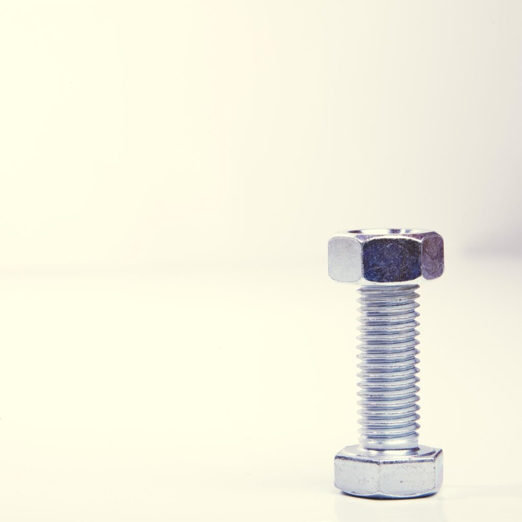 screw, mother, metal, iron, thread, connection, allen, hexagon nut, zinc plated, screw connection, assembly technology, stability, screw head, metal industry, chrome, lathe operator, rotate, turning technology, turned parts
