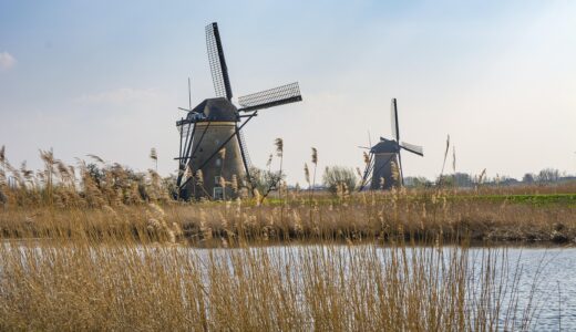 mill, windmill, travel, water, tour, tourism, europa, nature, spring, architecture, clouds, kinderdijk, holland