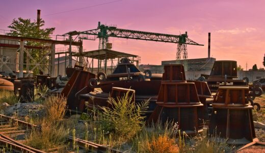 construction, building, structure, crane, plant, old, nature, factory, industry, dirt