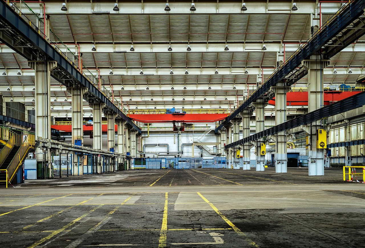 lost places, hall, industry, abandoned, pforphoto, factory, nature, factory building, industrial plant, plant, assembly, crane, empty, building, transience, architecture, abandoned places